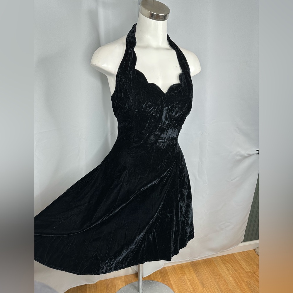 VTG Cheryl Kaye 80s 90s Stepping Out Velvet Mini Prom Dress Junior Sz 13/14